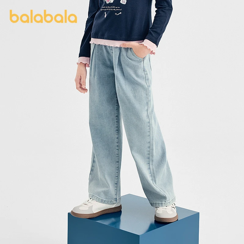 【商场同款】巴拉巴拉童装女童长裤儿童裤子舒适休闲秋装牛仔裤