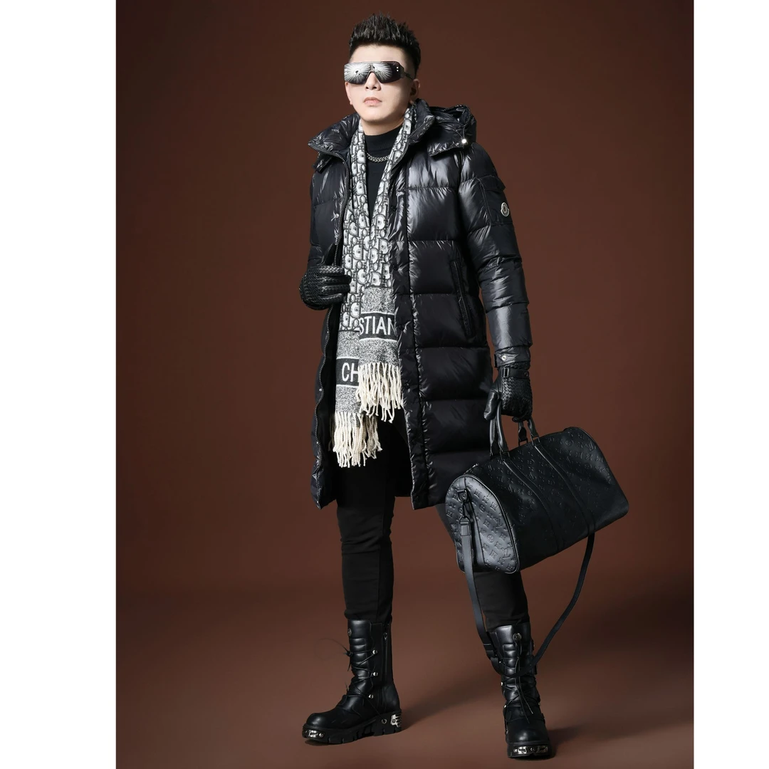 弗基马奇冬季新款可拆卸帽长款羽绒服男士潮牌休闲保暖防寒外套