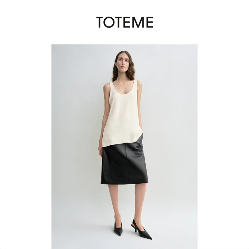 TOTEME女装宽松轻盈毛边低圆领背心内搭