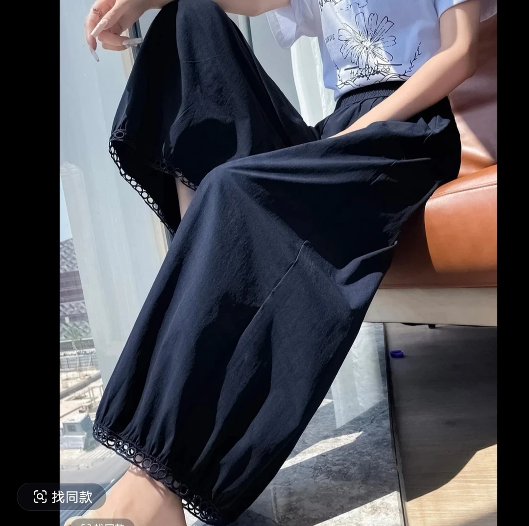 【庄小姐】8509夏款八分气球裤新款时尚休闲洋气百搭裤女