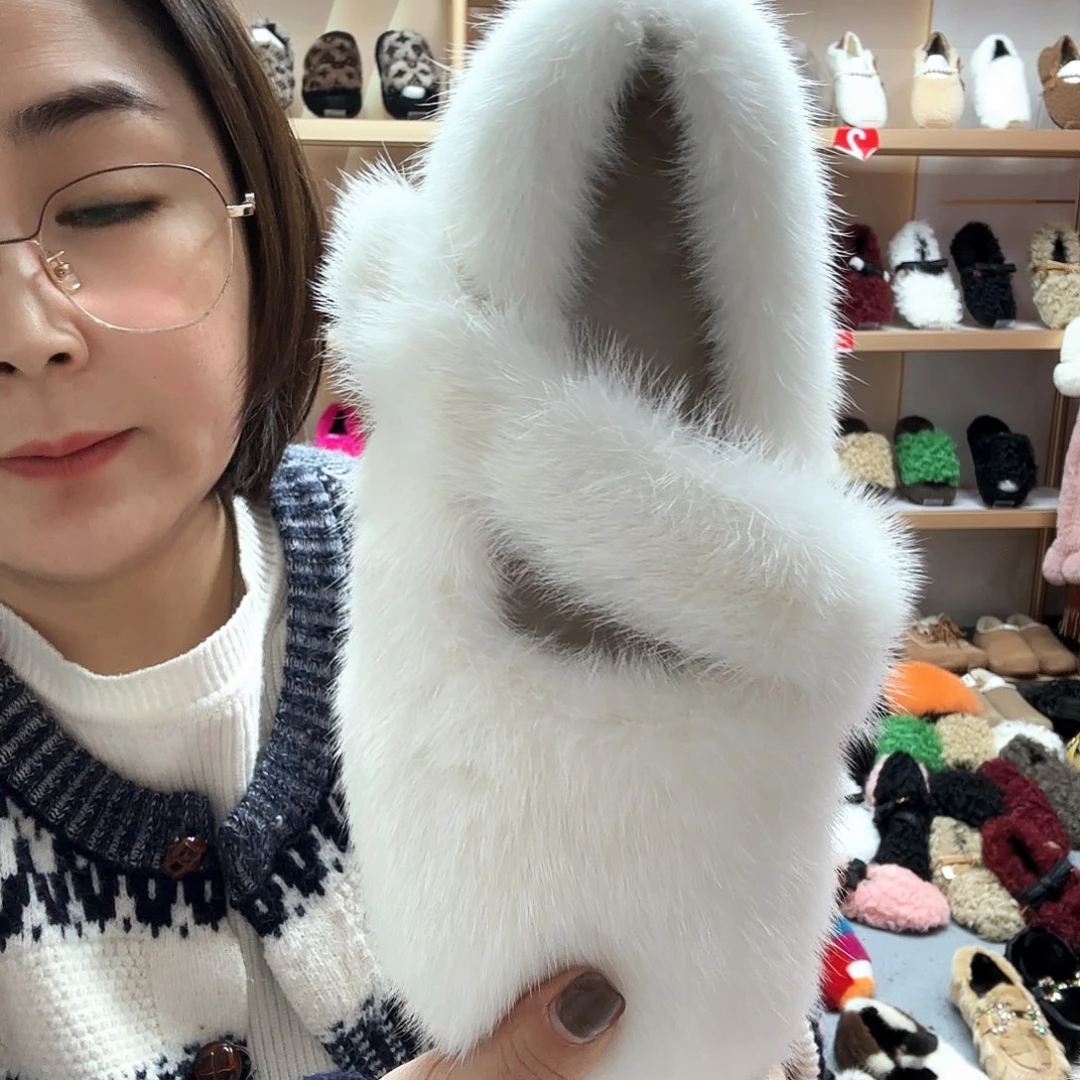 套趾款白色特价貂毛36码