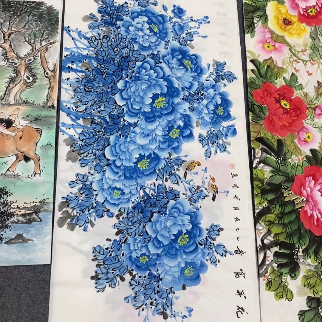 国画尺寸140✖️70四尺手绘画画