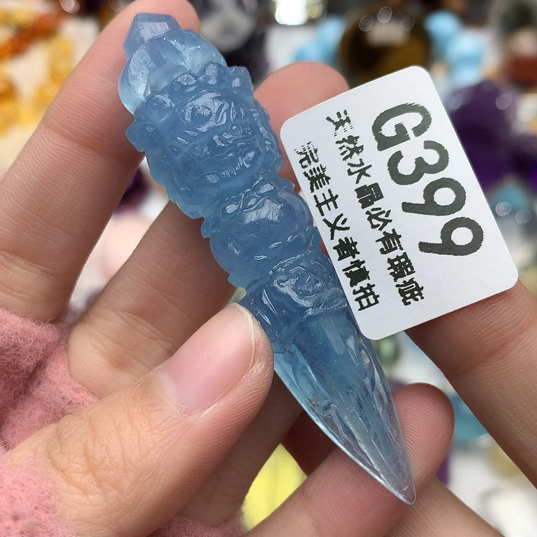 用***0海蓝宝石裸石降魔杵