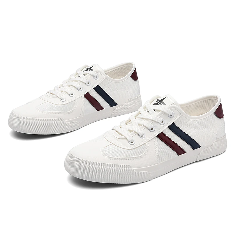 2025春季新款小白鞋男士时尚潮流休闲布鞋系带轻便鞋舒适鞋*25129