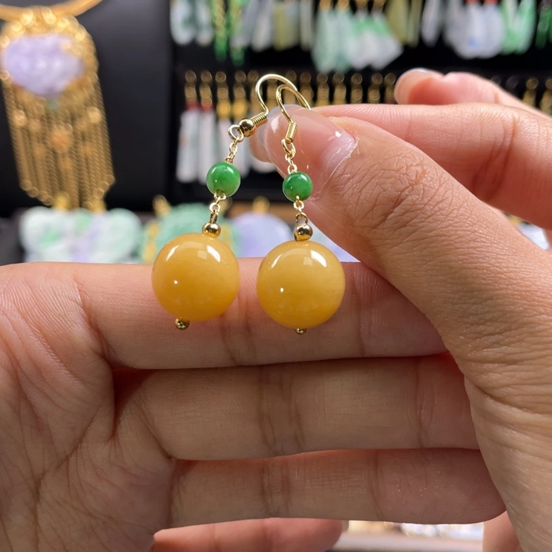 未镶嵌翡翠耳饰代编织