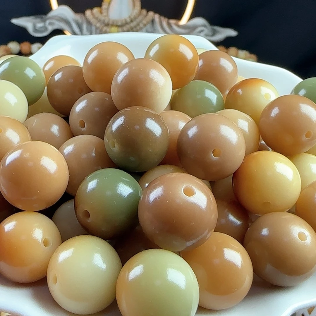 菩提根/象牙果手串卡18粉圆13颗