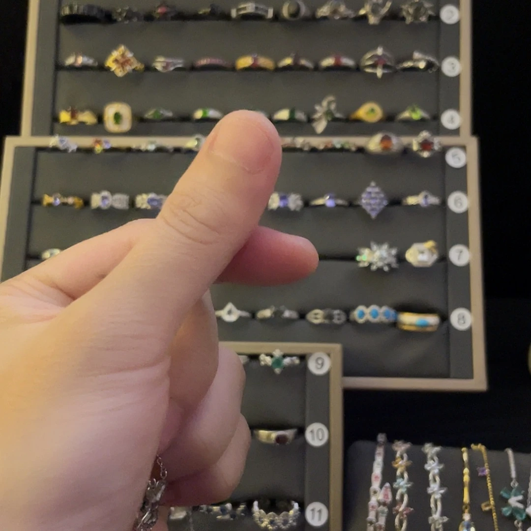 戒圈银S925镶嵌海蓝宝石