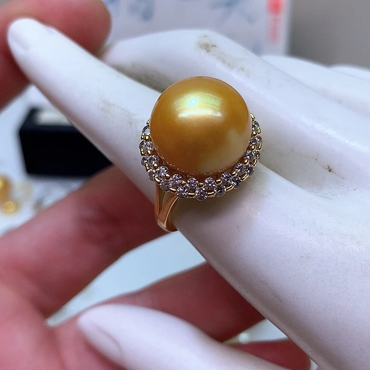 银S925镶嵌耳饰淡水珍珠雾**花