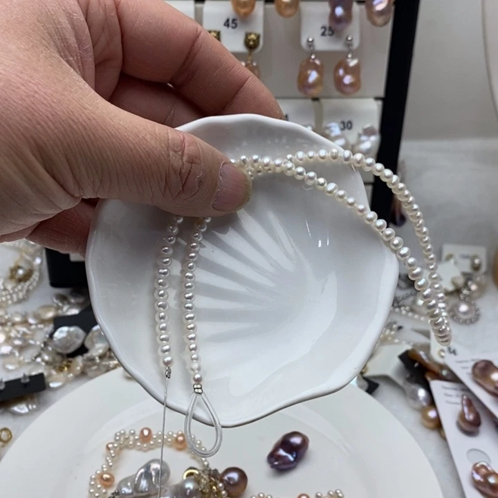 淡水珍珠项链合金173
