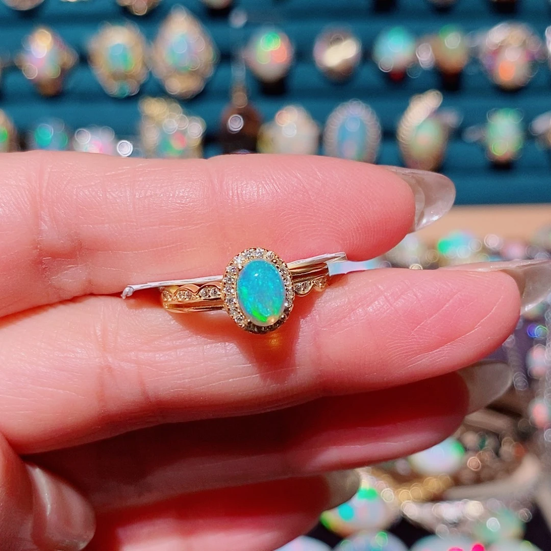 欧泊银S925镶嵌戒指