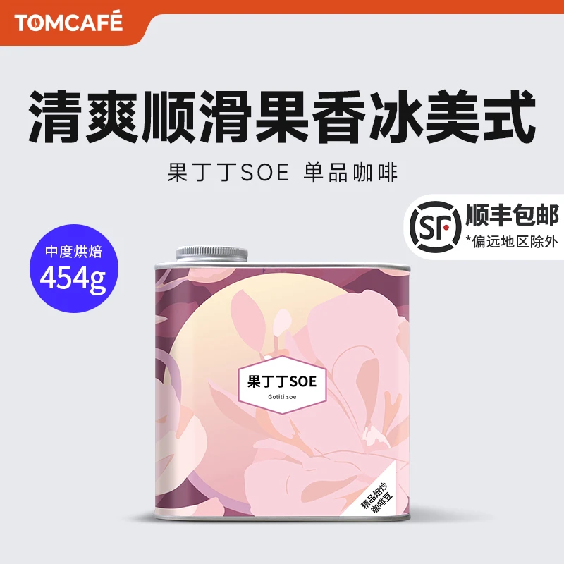 汤咖果丁丁SOE阿拉比卡精品咖啡豆454g罐装中度直火烘焙