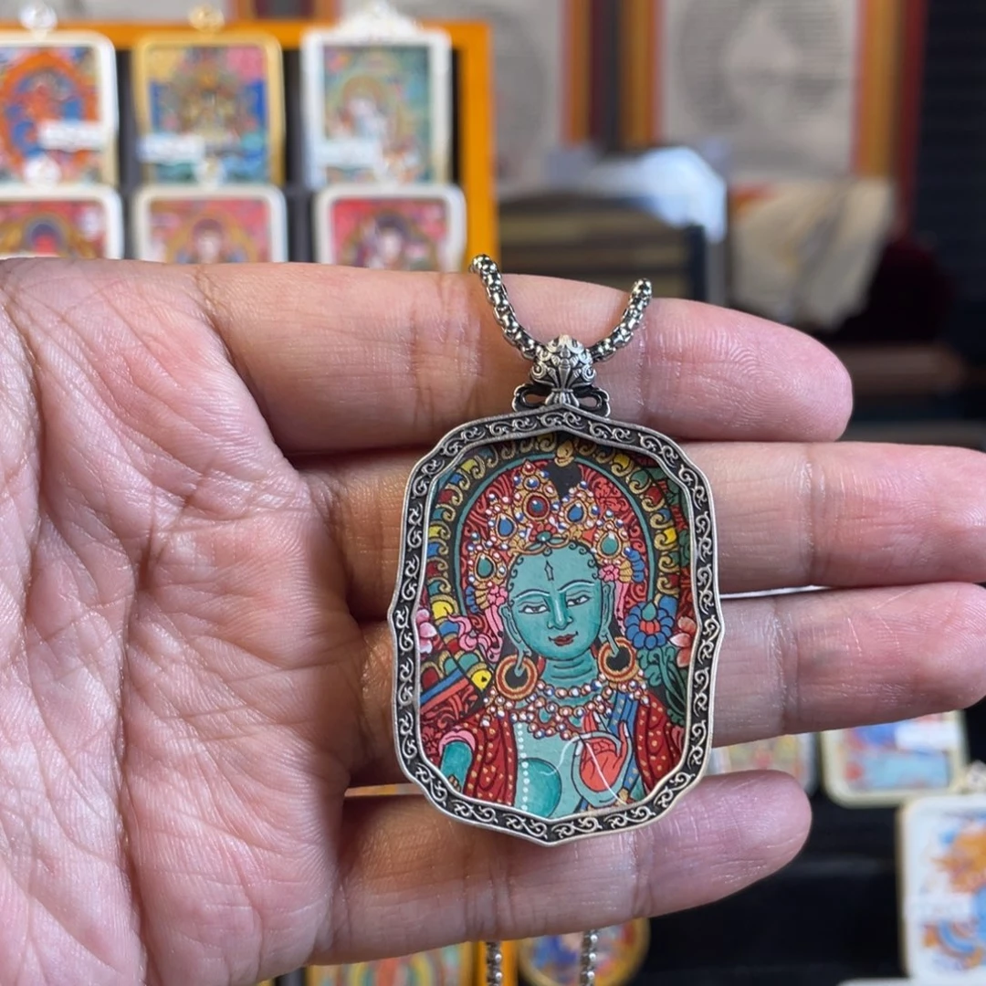 狮***…吊坠亮亮热贡唐卡……亮亮唐卡