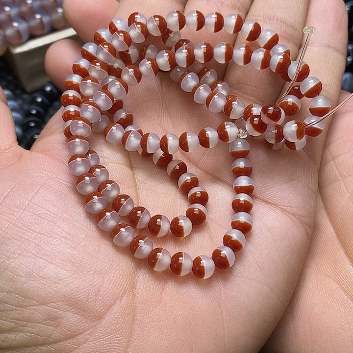 玛瑙/玉髓手链未镶嵌紫*?半成品