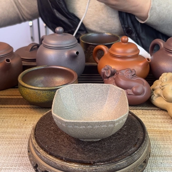 紫砂茶壶五彩段100cc