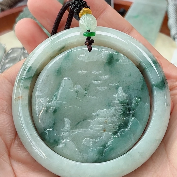 翡翠未镶嵌挂件天然翡翠a货