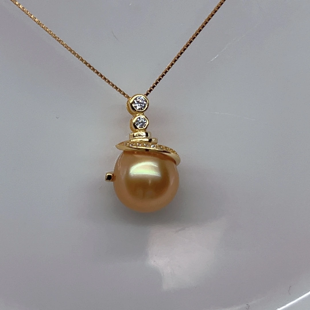 银S925镶嵌海水珍珠颈饰