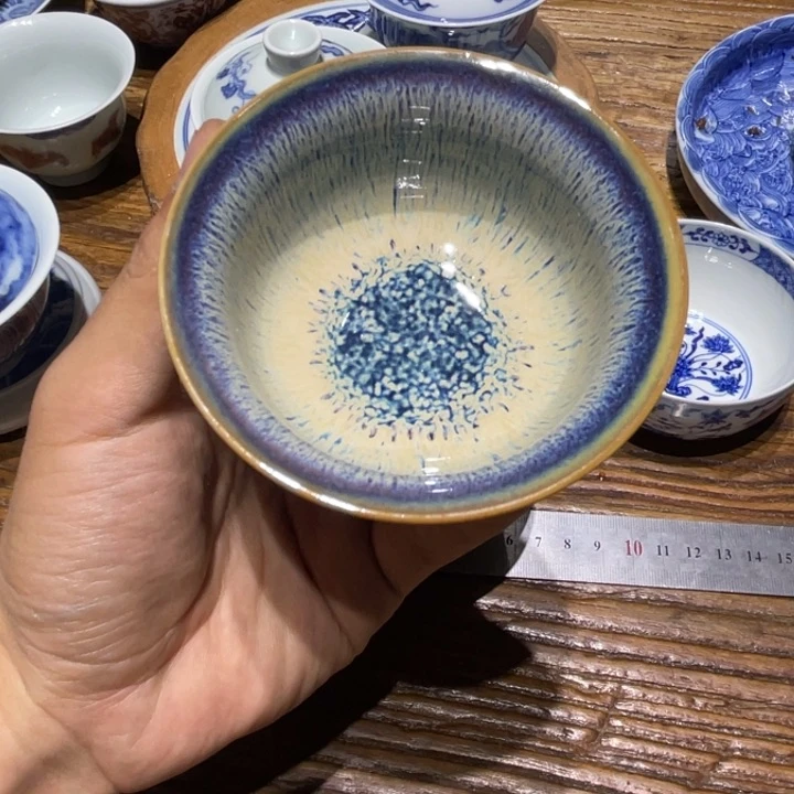 星**笑景德镇陶瓷青花主人杯