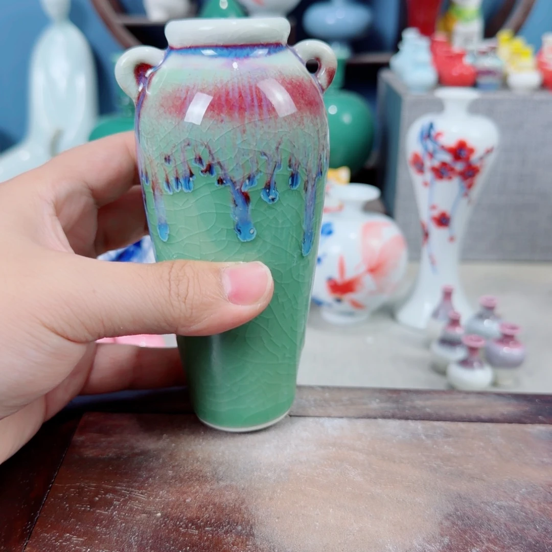 陶瓷手工小花器摆件
