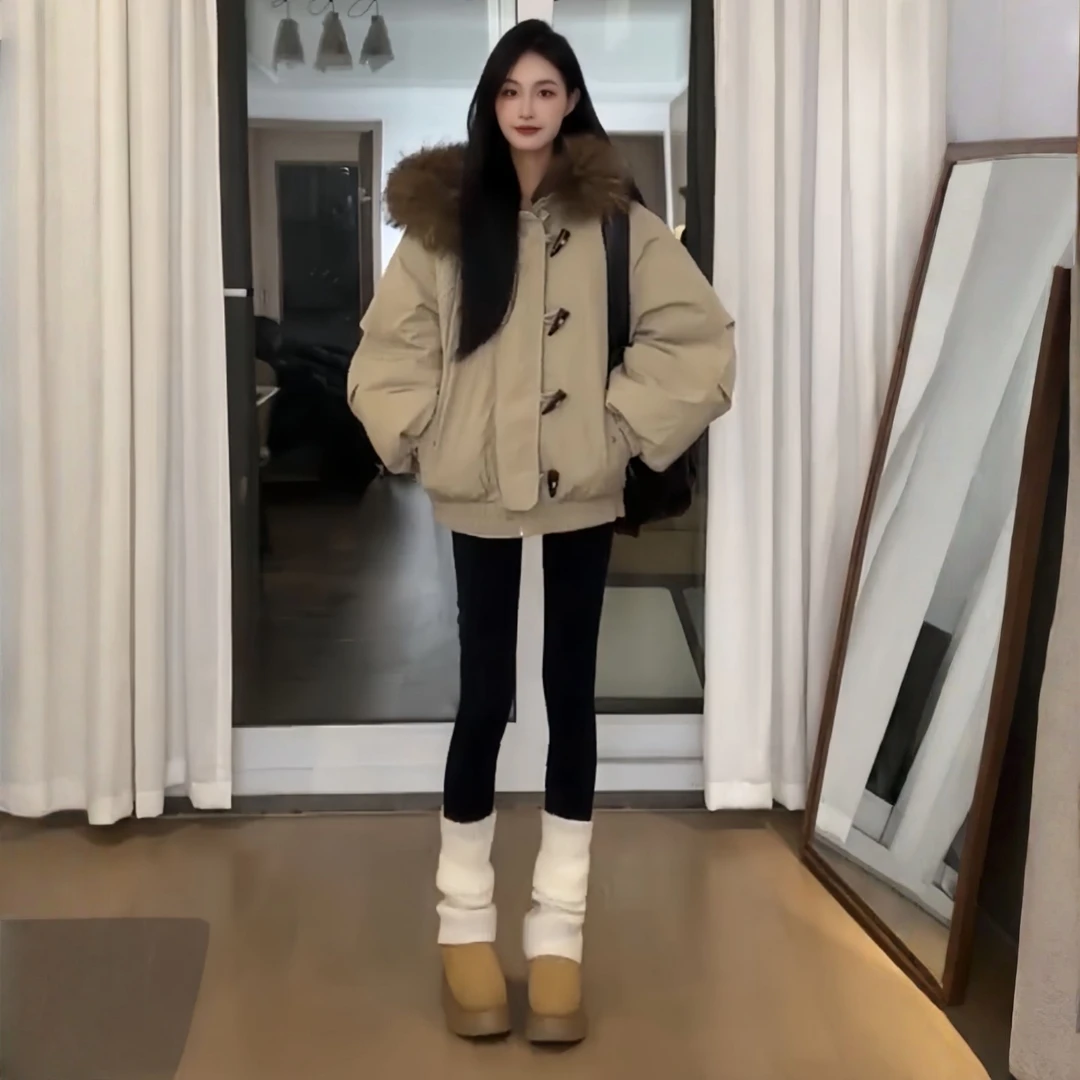 冬季棉服外套女冬季2025新款棉衣加绒加厚派克服小个子短款棉袄