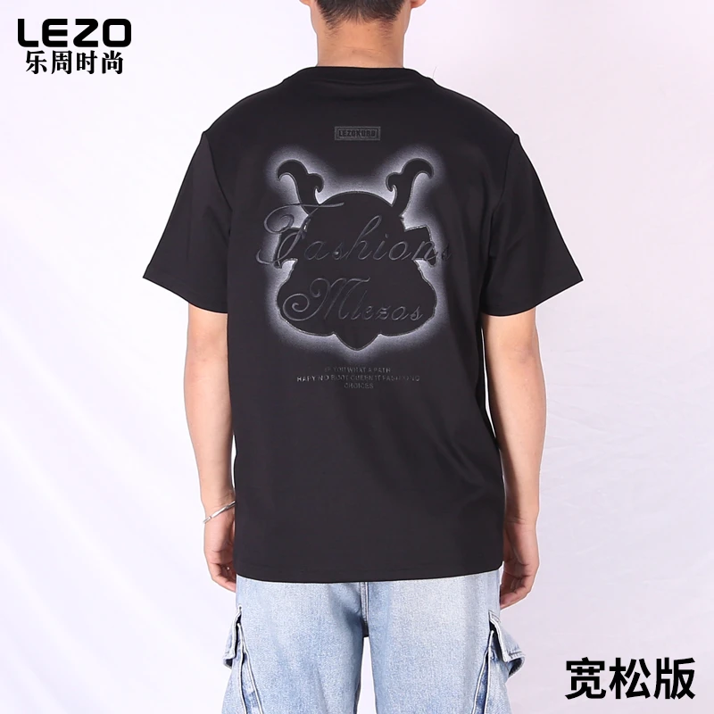 LEZO乐周时尚男装短袖圆领T恤L25234096