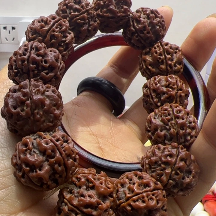 木质磁石圆条全血手镯海mm