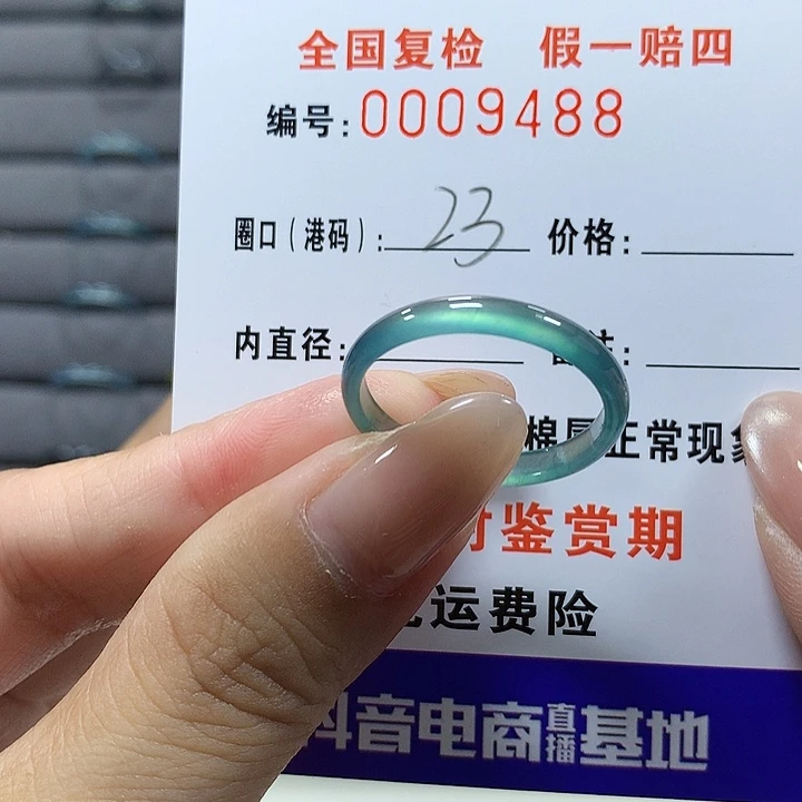 翡翠未镶嵌戒圈9488