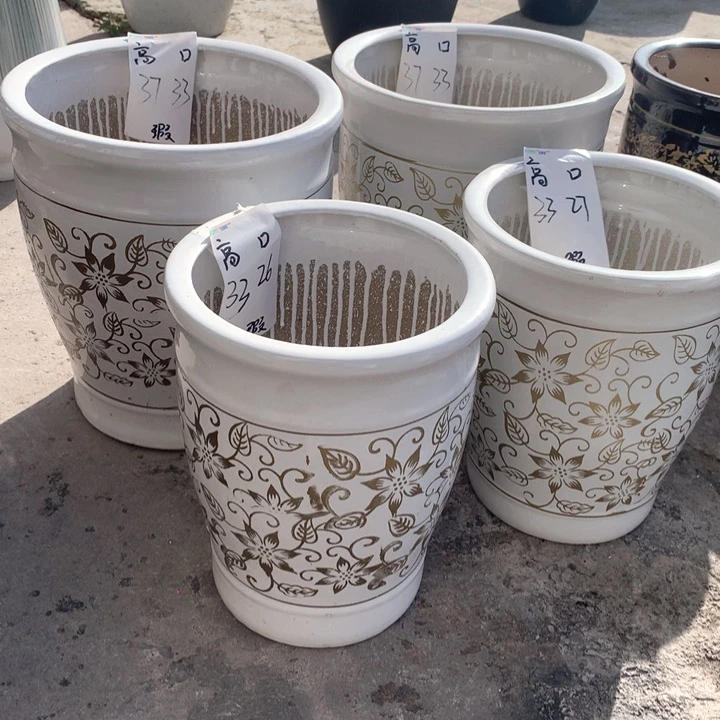 花盆陶瓷白金花两大加两中