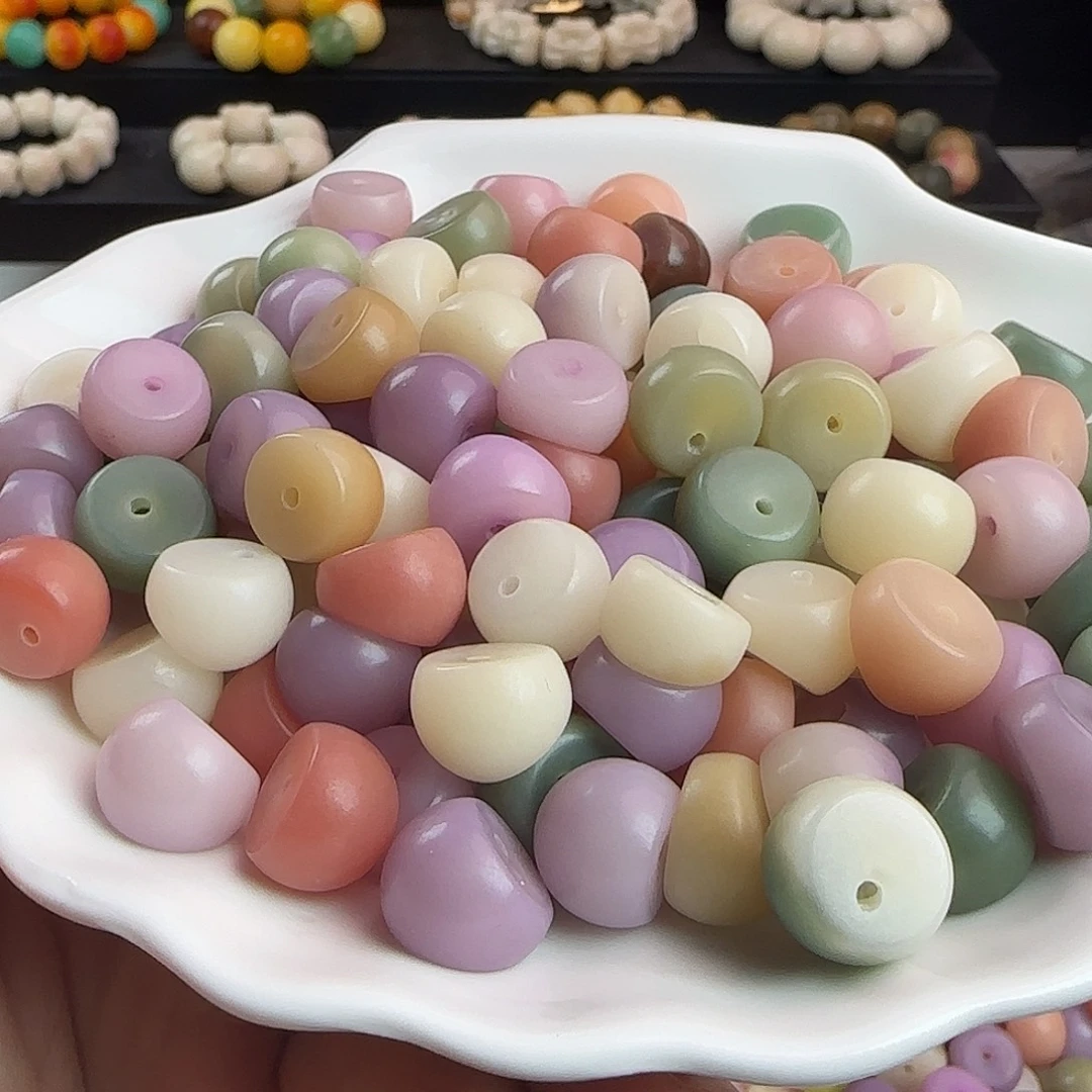 手串菩提根/象牙果微瑕卡13玛卡龙蒜瓣500颗批发
