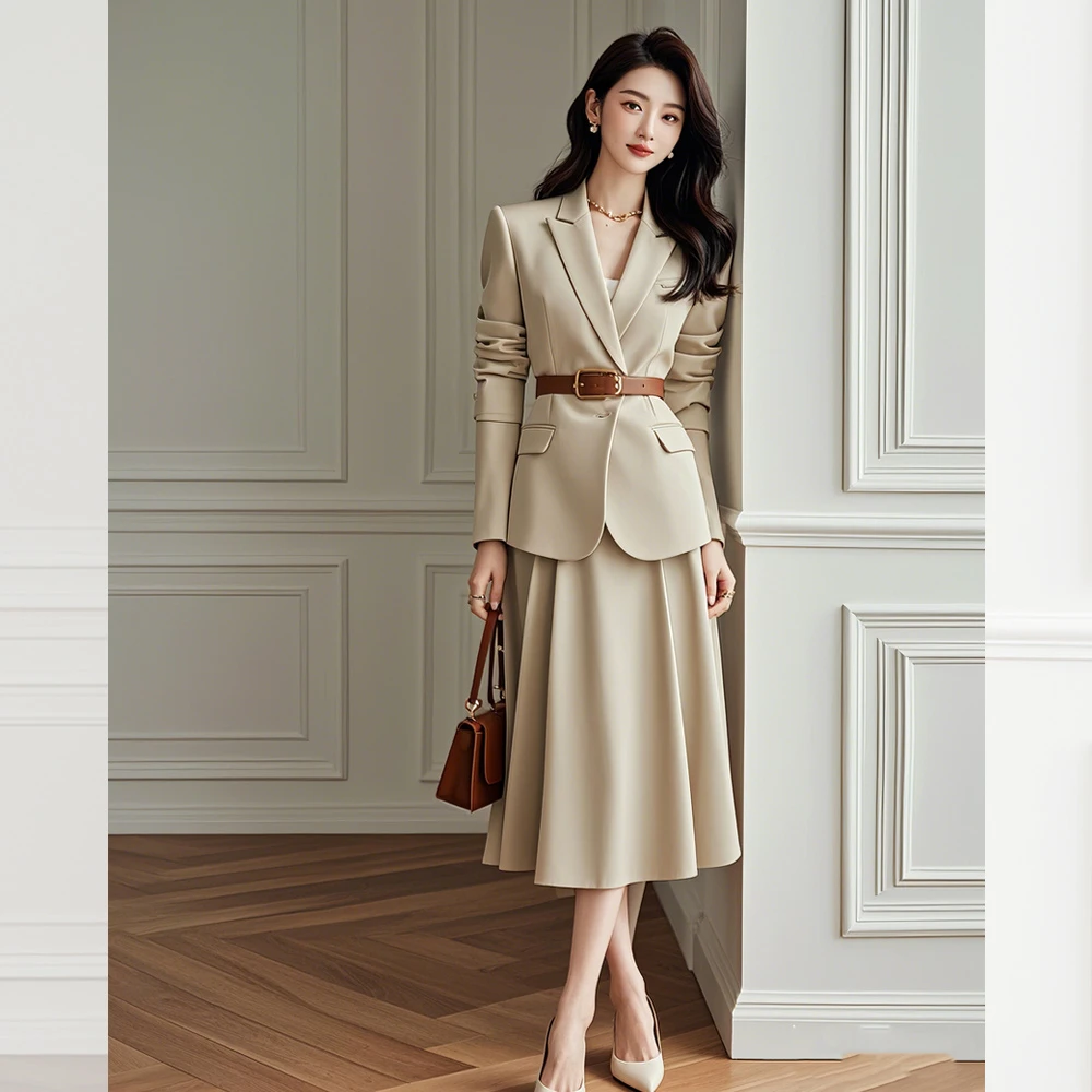 2025初春季新款女装时尚气质职业西装套装裙子通勤一整套气质显瘦