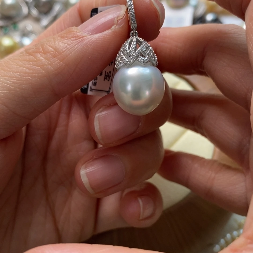 海水珍珠颈饰银S925镶嵌