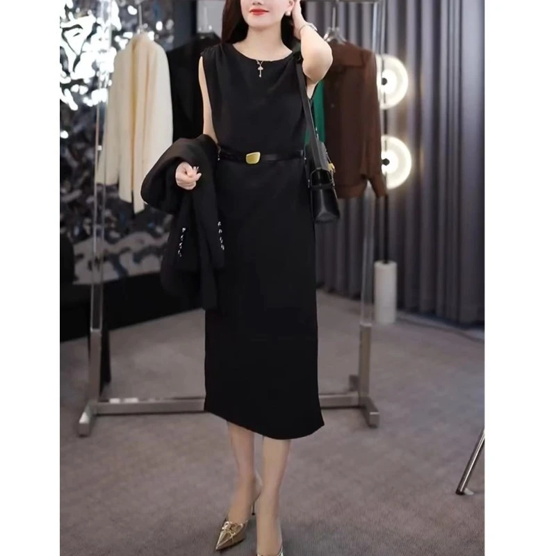 中年女装2025新款时尚OL套装裙西装外套+连衣裙两件套秋装40岁