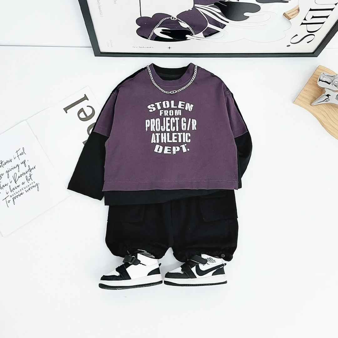 男童长袖T恤2025新款秋装儿童春秋打底衫 UTT65619 悠悠童话童装