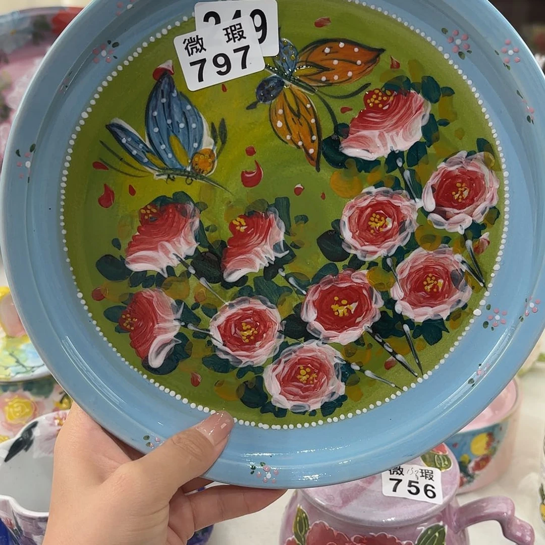 景德镇手绘高温釉下彩陶瓷茶具