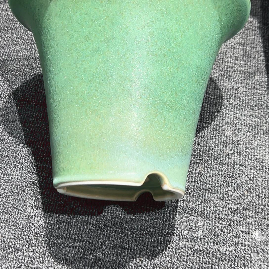 ****云花器绿釉雅光陶瓷花器
