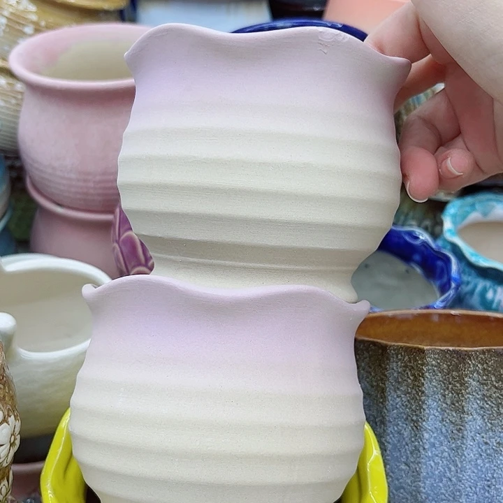 多肉绿植陶瓷花盆9.9包邮，有孔