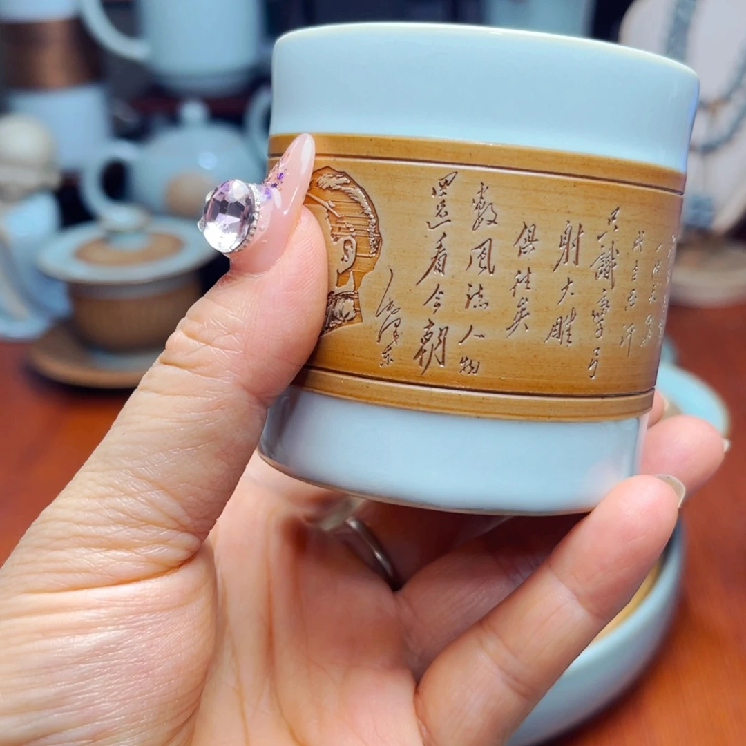 【闪购商品】河南高品汝瓷厂，茶壶摆件平价酬宾