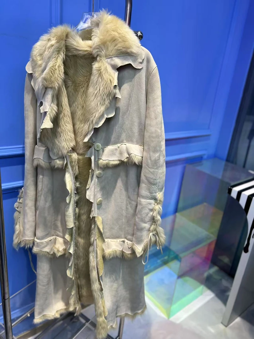 G00036 女款气质时尚女士设计师秋冬冬季牛仔轻奢休闲拼接外套