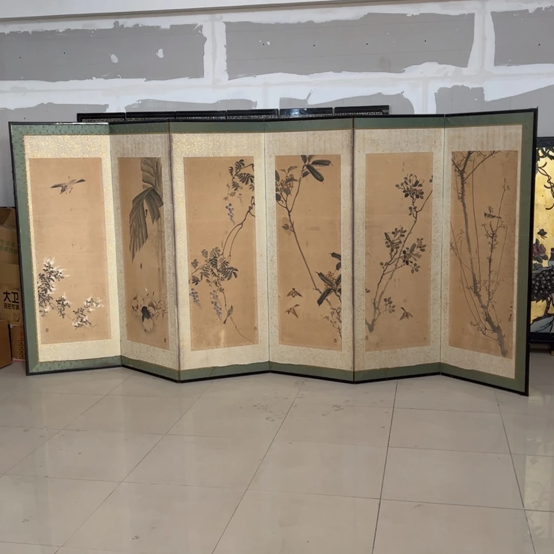 绘画屏风框画茶空间设计