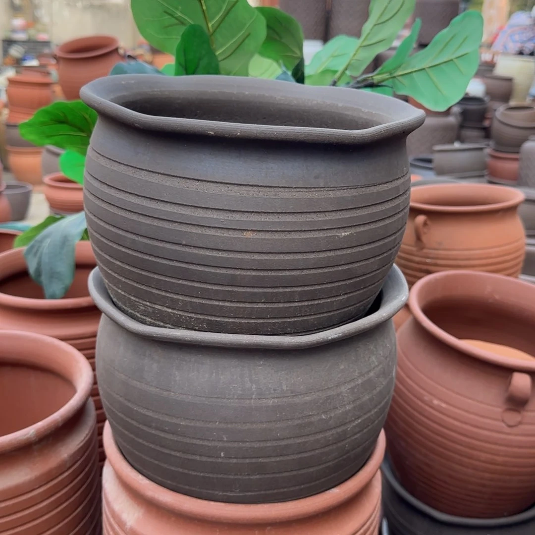 紫砂花盆口25高23宜兴紫砂