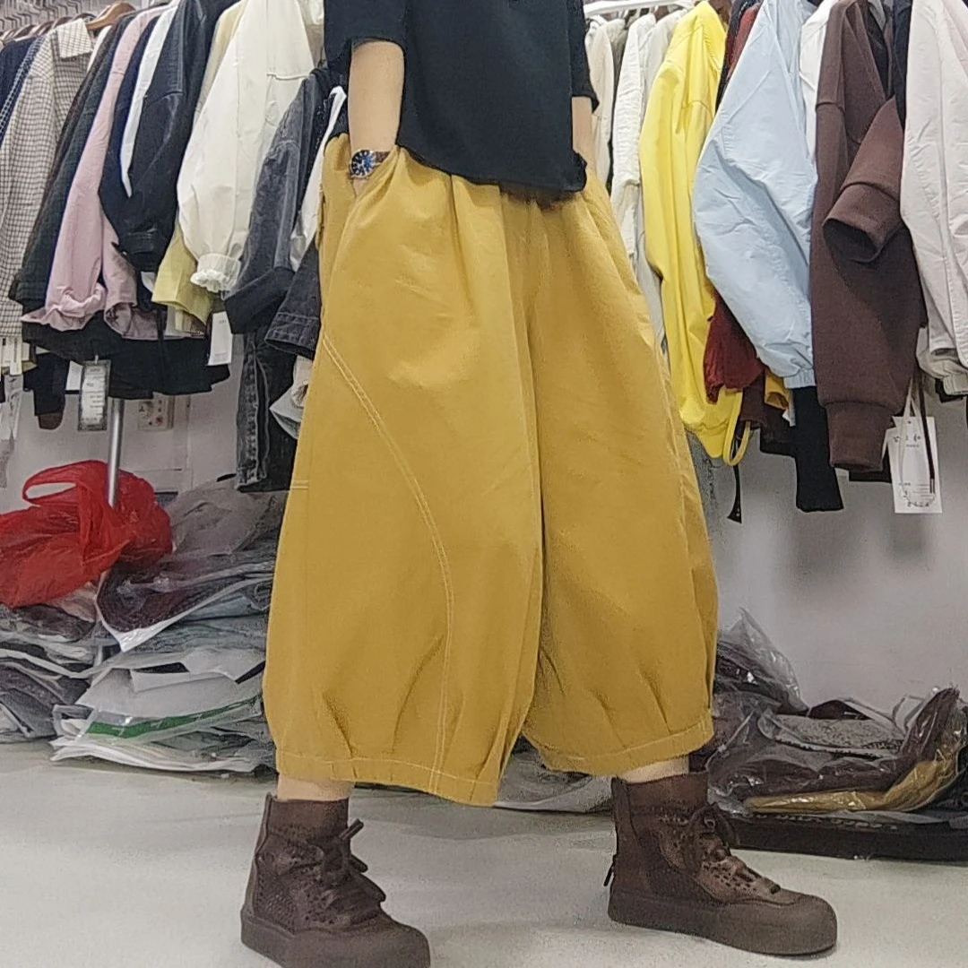 休闲时尚百搭宽松加明线百搭灯楼裤