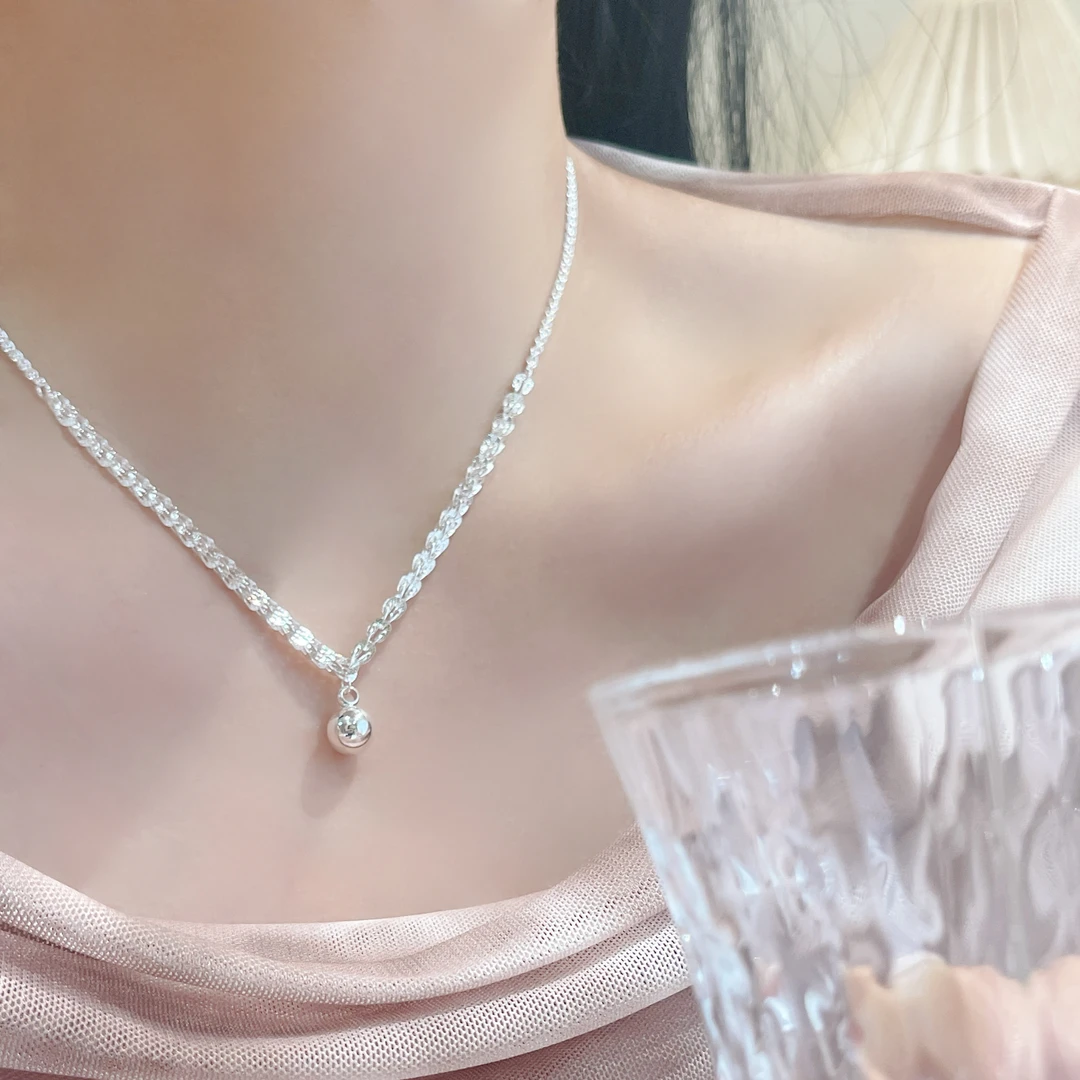 GINIFIMOR 铜项链 GINIFIMOR 项链 a369  轻奢麦穗链项链圆球吊坠