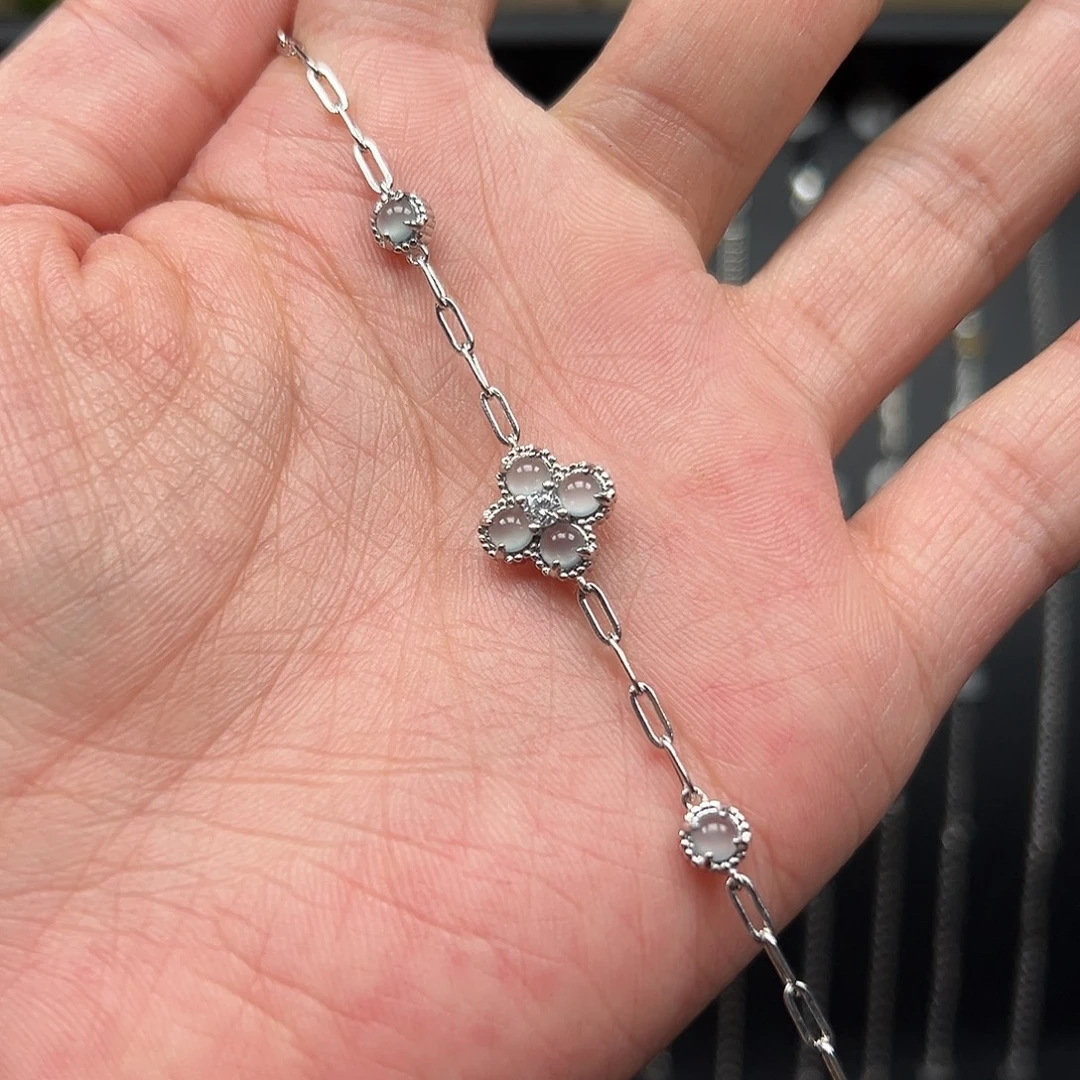 翡翠银S925镶嵌手链