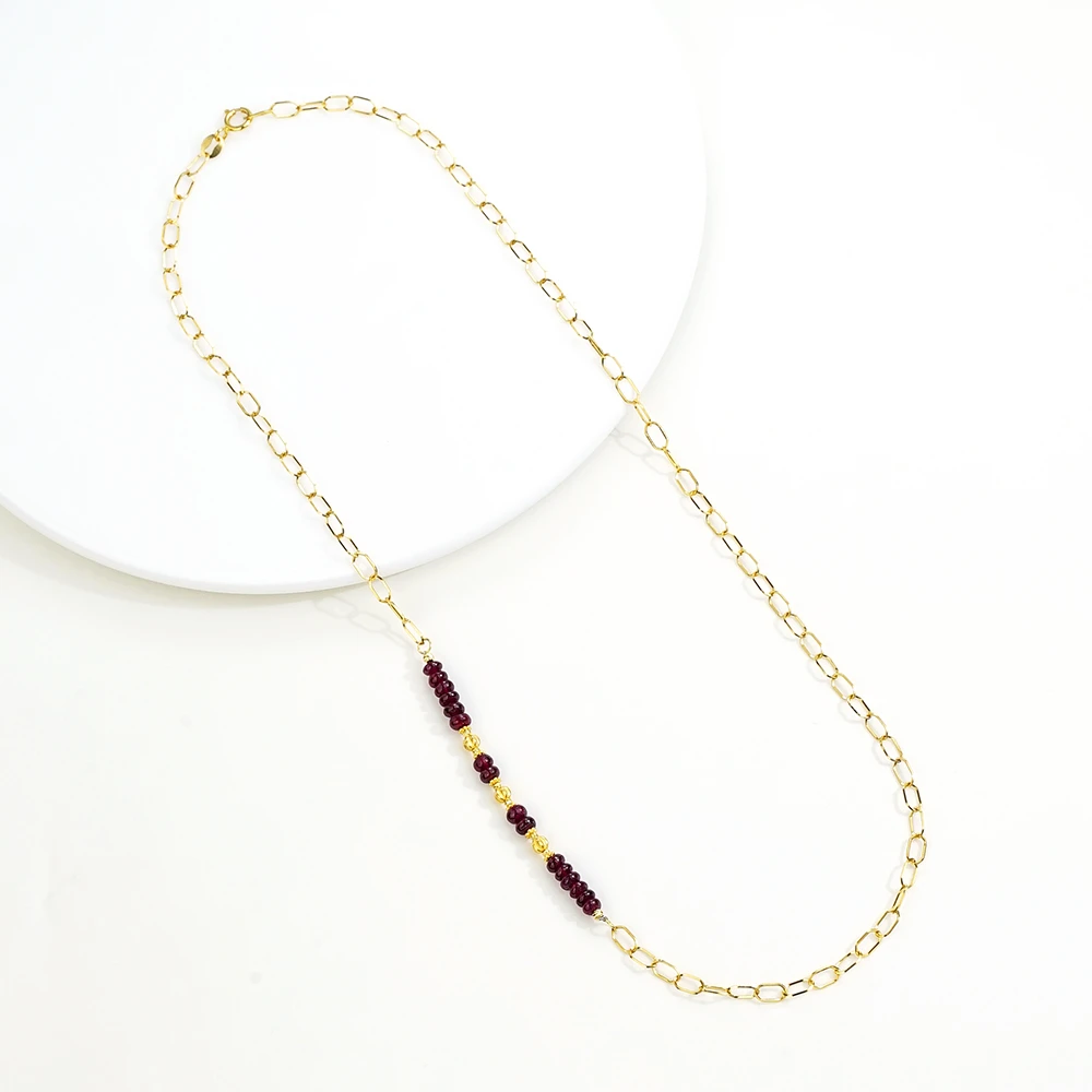 【星柚】18K红宝石项链（45公分）46067