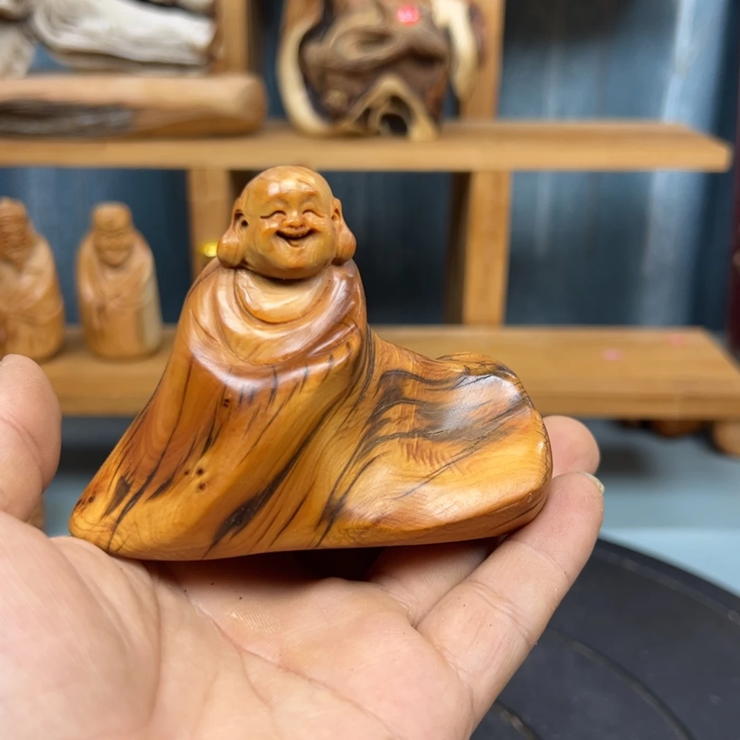 木散*猪崖柏木摆件手把件