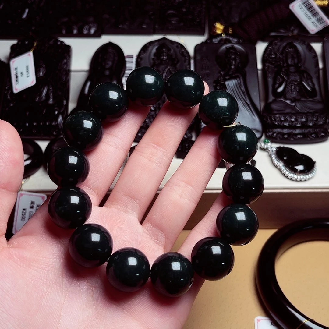 翡翠未镶嵌手链天然缅料A货卡16手串A045