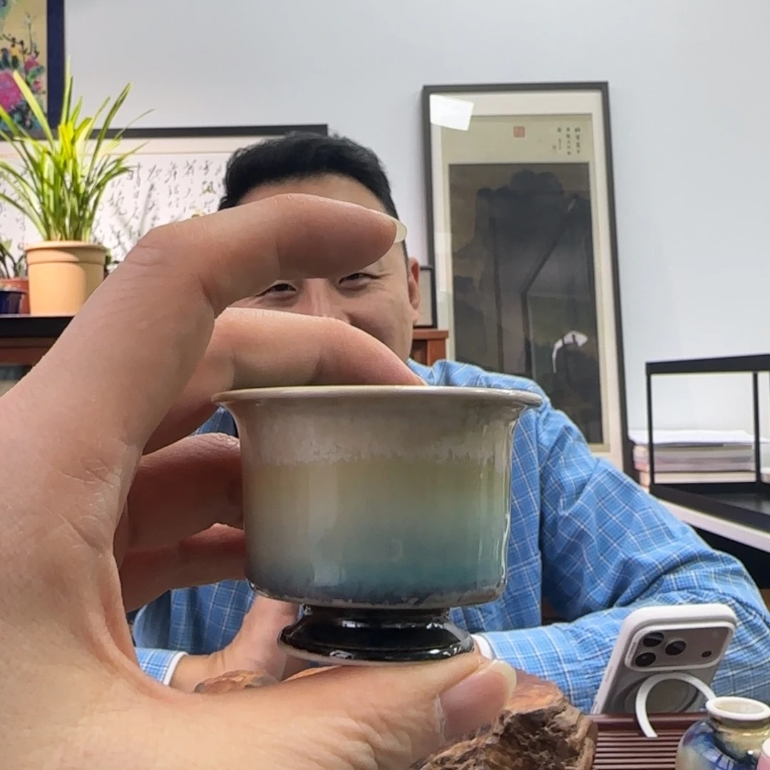景德镇窑变主人杯一起种青山