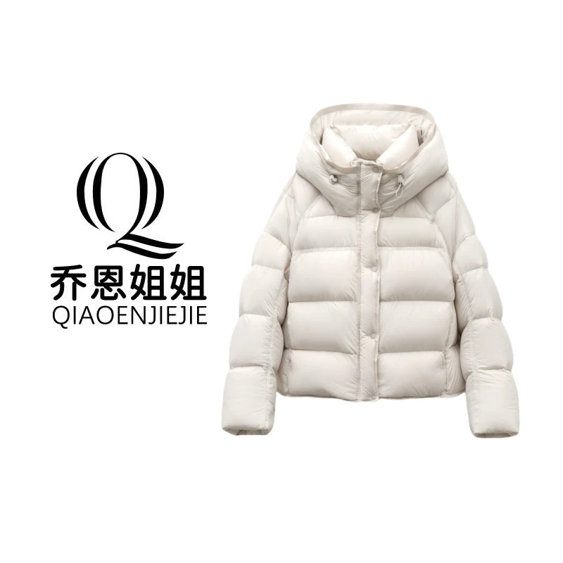 【90白鹅绒】云朵泡芙短款加厚连帽保暖羽绒服ZA-02