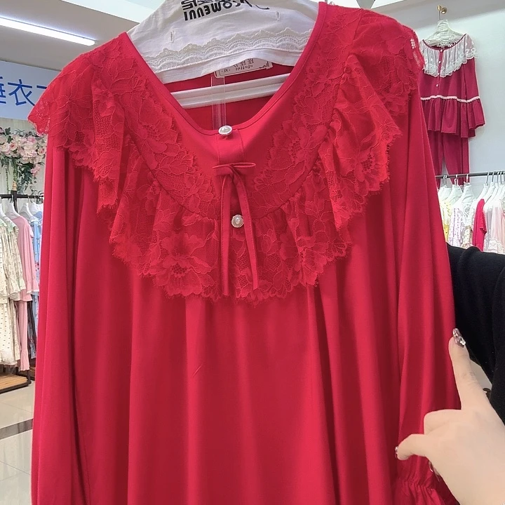 三醋酯纤维新年款睡衣两件套