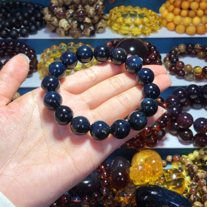 琥珀未镶嵌手链特级馆藏天翁珀满翁满矿手串