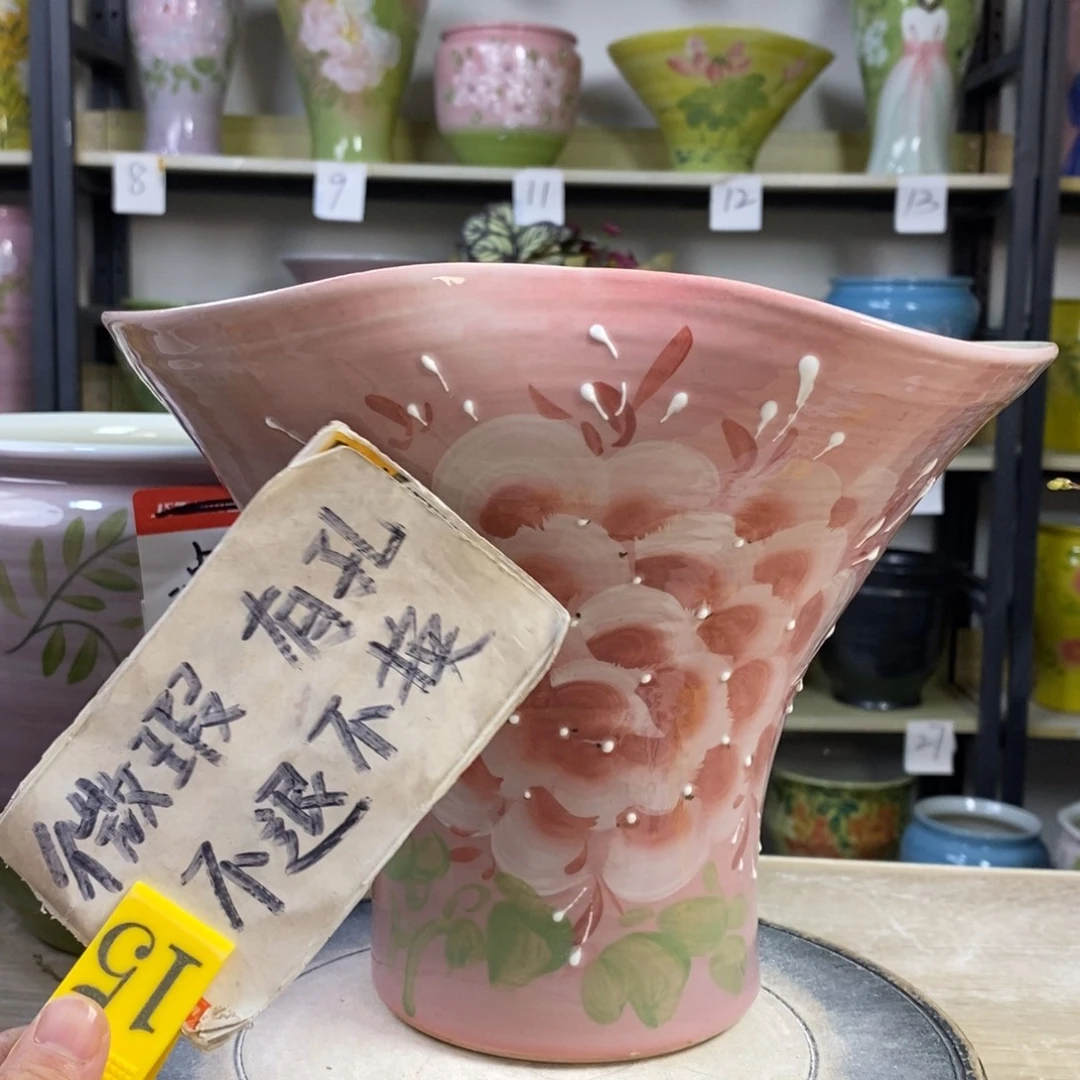 景德镇手工手绘陶瓷花盆